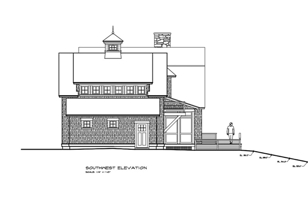 Tidewater Southeast Elevation Large Residential Maine Architects KRA