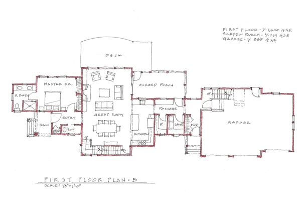 Tidewater Floor Plan Large Residential Maine Architects KRA